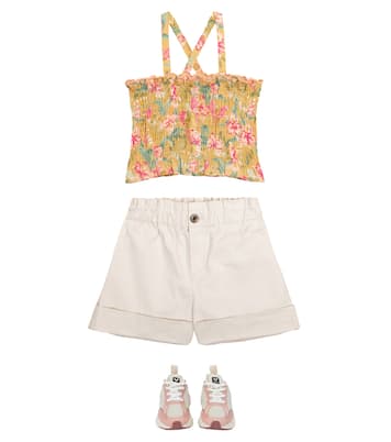 Malika floral smocked cotton top | Louise Misha