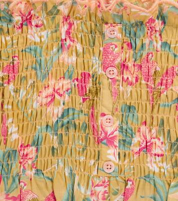 Malika floral smocked cotton top | Louise Misha