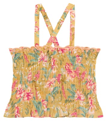Malika floral smocked cotton top | Louise Misha