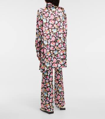 Bedrucktes Hemd aus Seide | Ganni