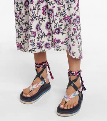 Edeme leather platform thong sandals | Isabel Marant