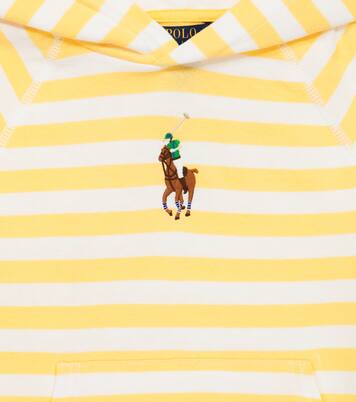 Sweat-shirt à capuche rayé en coton | Polo Ralph Lauren Kids