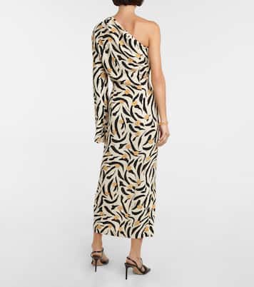 Robe portefeuille midi Florence asymétrique | Nanushka