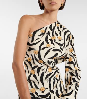 Robe portefeuille midi Florence asymétrique | Nanushka