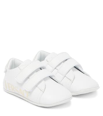 Baby logo leather sneaker | Versace Kids
