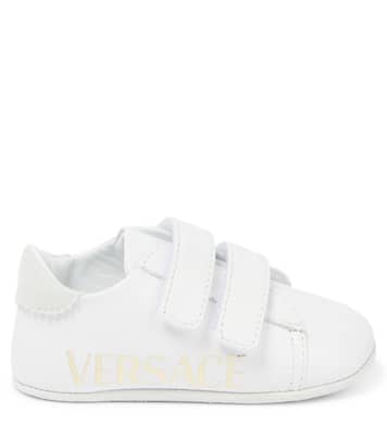 Baby logo leather sneaker | Versace Kids