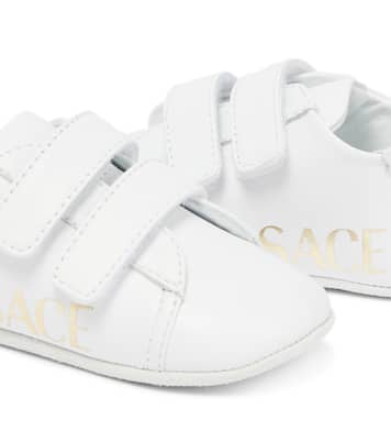 Baby logo leather sneaker | Versace Kids