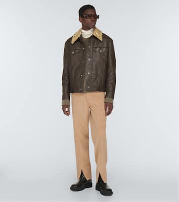 Jacke Boyce aus Lederimitat | Nanushka