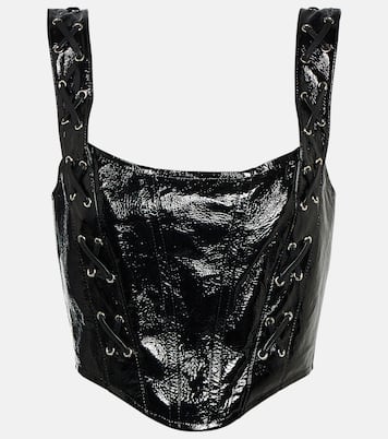 Bustier-Top aus Leder | Alessandra Rich
