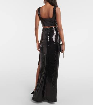 Gonna lunga Beating Heart con paillettes | Galvan