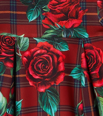 Floral checked scuba dress | Dolce&Gabbana Kids