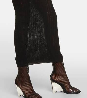 Robe midi Ladder en laine mélangée | Alaïa