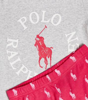 Logo cotton T-shirt and pants | Polo Ralph Lauren Kids