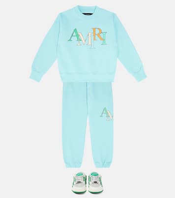 Logo cotton terry sweatshirt | Amiri Kids