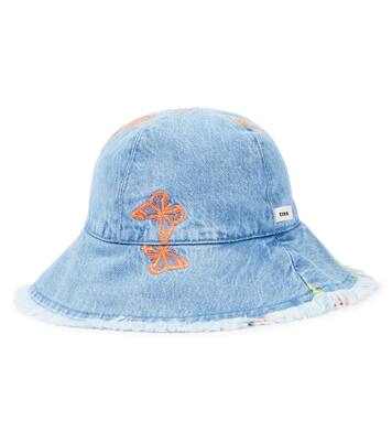 Burbank embroidered denim bucket hat | The New Society