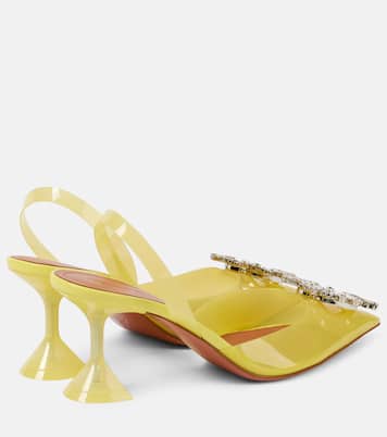 Begum Glass 70 PVC slingback pumps | Amina Muaddi