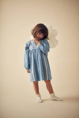 Robe Linoa brodée en coton | Louise Misha