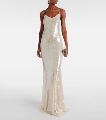 Sequined open-back gown  | The New Arrivals Ilkyaz Ozel