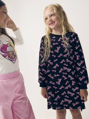 x Barbie® - Abito in jersey di misto cotone | Monnalisa