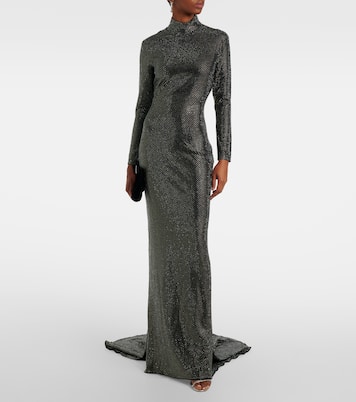 Abito lungo Vivienne con cristalli | Solace London