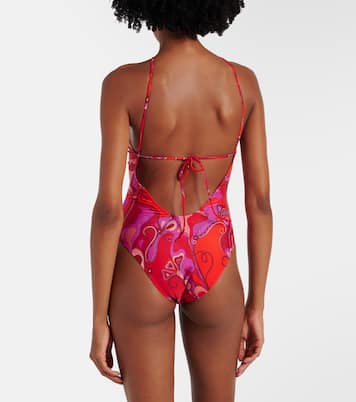 Printed halterneck swimsuit | Pucci