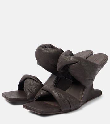 Twisted Cantilever 80 leather mules | Rick Owens