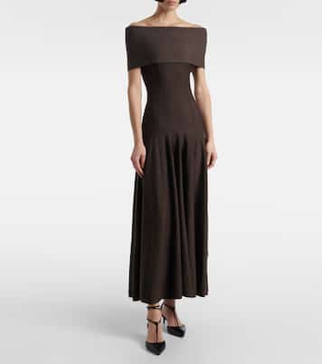 Abito lungo Ava in misto lana | Khaite