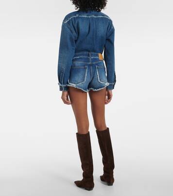 Fringed denim shorts | Alanui