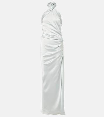 Draped satin maxi dress | Simkhai