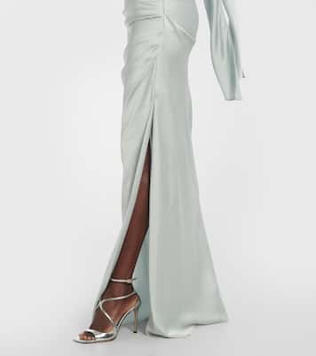 Draped satin maxi dress | Simkhai