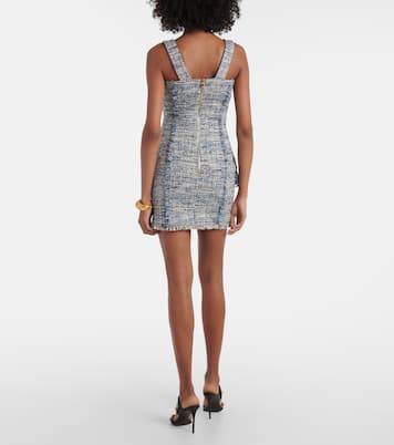 Robe en jean et tweed | Balmain