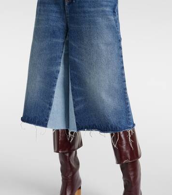 Patchwork high-rise denim culottes | Chloé
