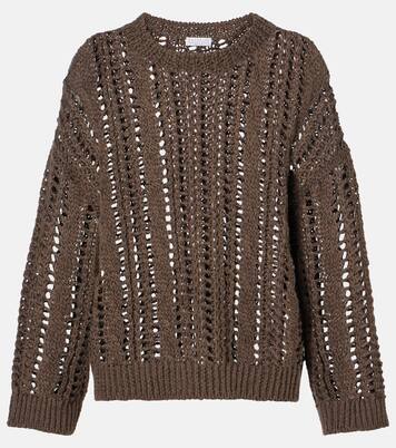 Pullover aus Jute und Baumwolle | Brunello Cucinelli
