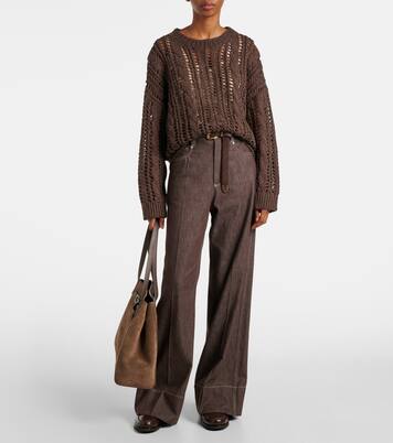 Pullover aus Jute und Baumwolle | Brunello Cucinelli