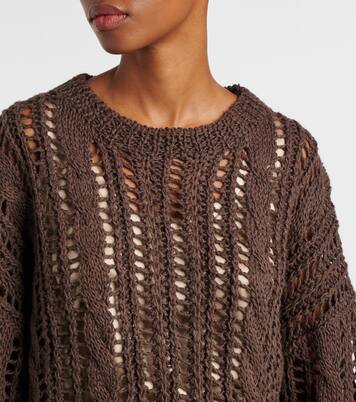 Pullover aus Jute und Baumwolle | Brunello Cucinelli