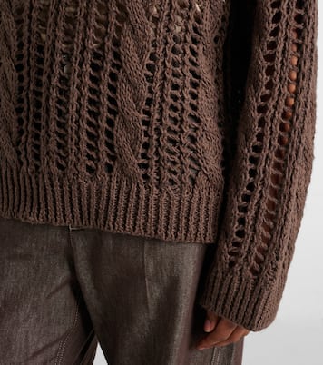 Pullover aus Jute und Baumwolle | Brunello Cucinelli