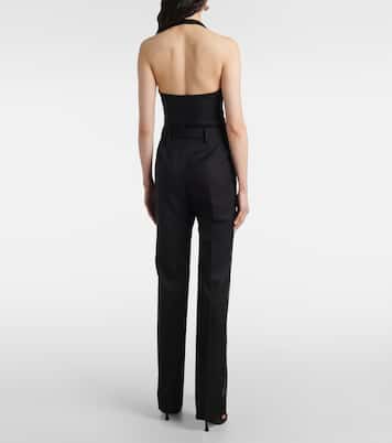 Gerade Hose aus Wolle mit Spitze | Nina Ricci