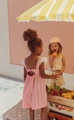 Kleid Moonie aus Baumwolle und Leinen | Louise Misha