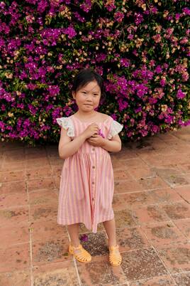 Kleid Moonie aus Baumwolle und Leinen | Louise Misha