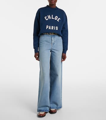 Marcie leather and canvas loafers | Chloé