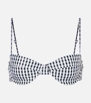 Farrah gingham bikini top  | Faithfull