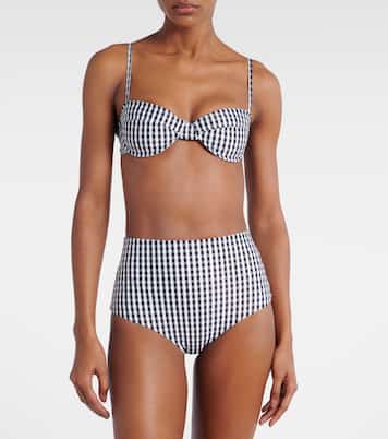 Farrah gingham bikini top  | Faithfull