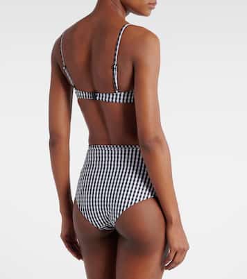 Farrah gingham bikini top  | Faithfull