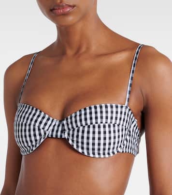 Farrah gingham bikini top  | Faithfull