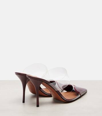 Mules Le Cœur 90 en cuir verni et PU | Alaïa