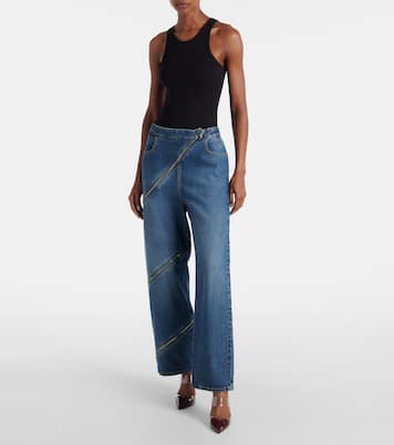 Mules Le Cœur 90 en cuir verni et PU | Alaïa