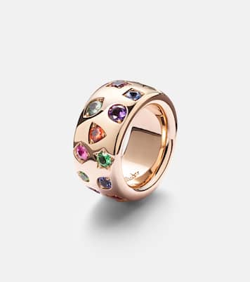 Ring Iconica Large aus 18kt Roségold mit Edelsteinen | Pomellato