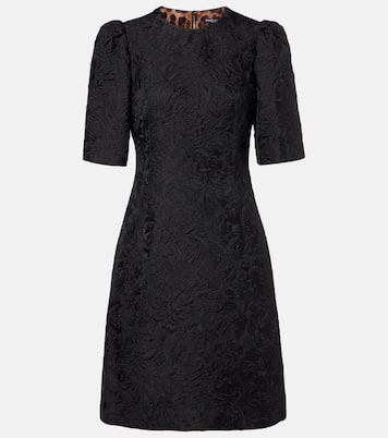 فستان قصير من القطن والحرير المخلوط | Dolce&Gabbana