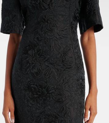 فستان قصير من القطن والحرير المخلوط | Dolce&Gabbana