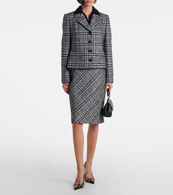 Checked wool-blend miniskirt | Dolce&Gabbana